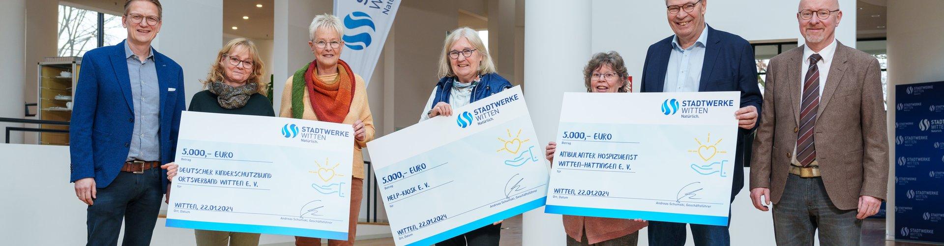 Spendenübergabe Jahreszählerablesung 2023