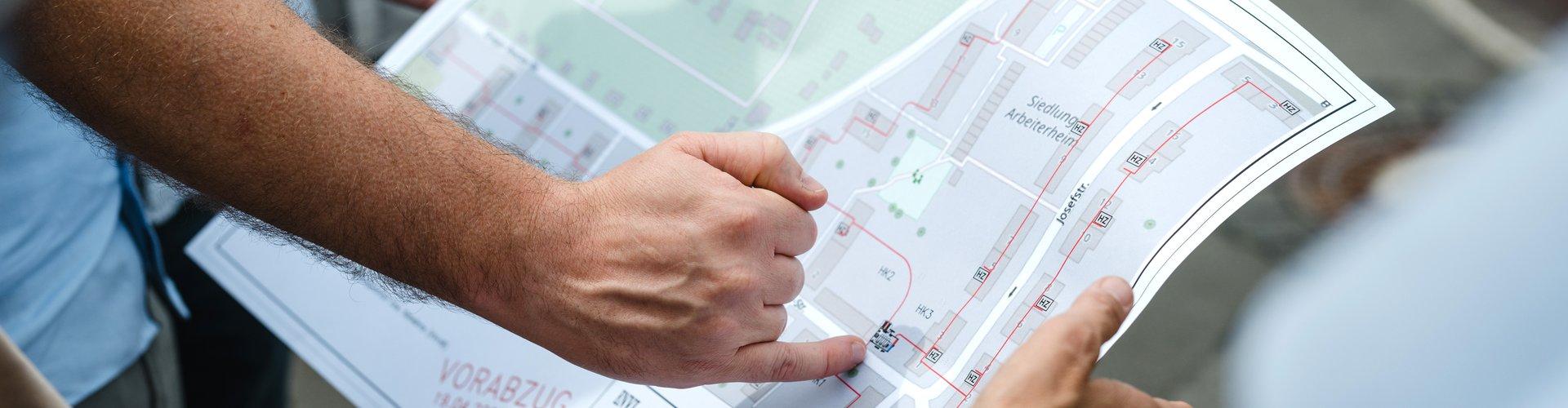 Projektplan in Nahaufnahme